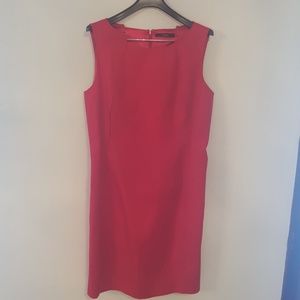 Red Sleeveless Sheath Dress